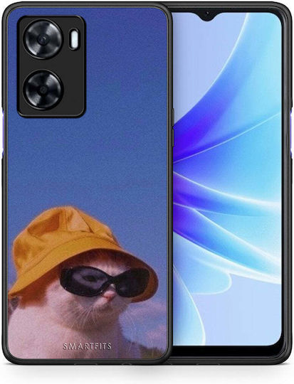 Smartfits Cat Diva Back Cover Blue (Oppo A57s)