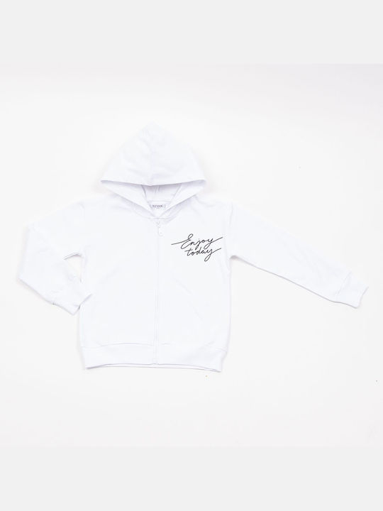 Trax Kids Cardigan with Hood White