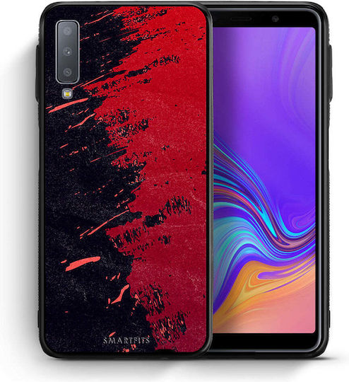 Smartfits Paint Umschlag Rückseite Rot (Galaxy A7 2018)