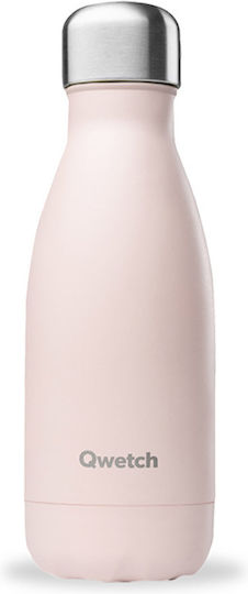 Qwetch Ποτήρι Θερμός Ανοξείδωτο 260ml Ροζ