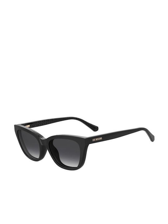 Moschino Sonnenbrillen mit Schwarz Rahmen und Schwarz Verlaufsfarbe Linse MOL071/CS 807/9O