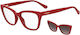 Moschino Plastic Eyeglass Frame Cat Eye with Cl...