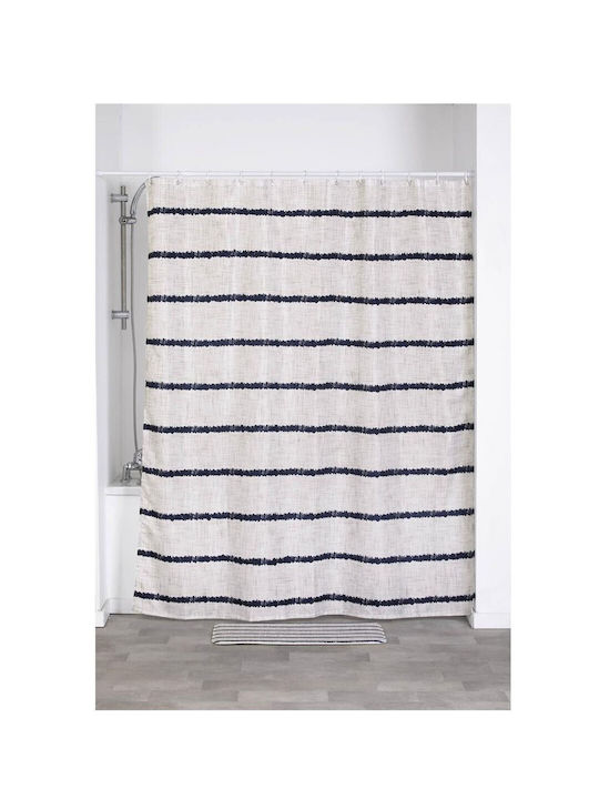 Atmosphera Manureva Stripes Fabric Shower Curtain 180x200cm Stripes