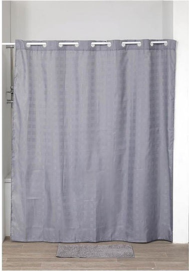 Atmosphera Shower Curtain Fabric 180x200cm Grey