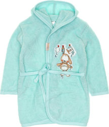 Ramel Kinder Bademantel Winterlich Türkis Veraman Comfy