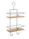 Atmosphera Wall Mounted Bathroom Shelf Metallic 25x11x50cm Blue