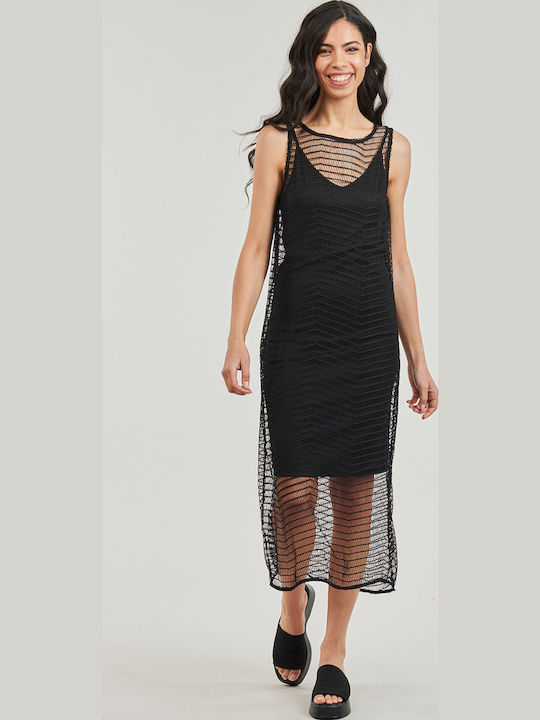 Sommer Midi Kleid Schwarz