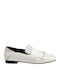 Leder Damen Loafers in Weiß Farbe