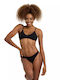 Arena Bikini Set Triangle Top & Slip Bottom Black