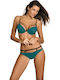 M-391 Set Bikini Push Up Πουά Azure