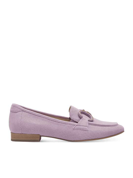 Tamaris Leather Women's Moccasins in Purple Color