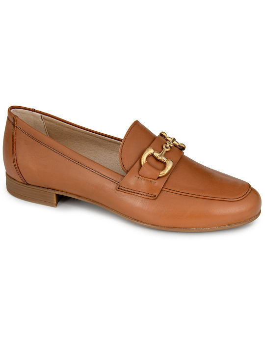 Ragazza Leather Women's Loafers in Tabac Brown Color