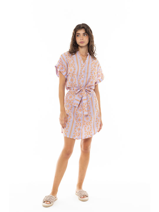 Pink Label Women's Mini Caftan Beachwear Purple