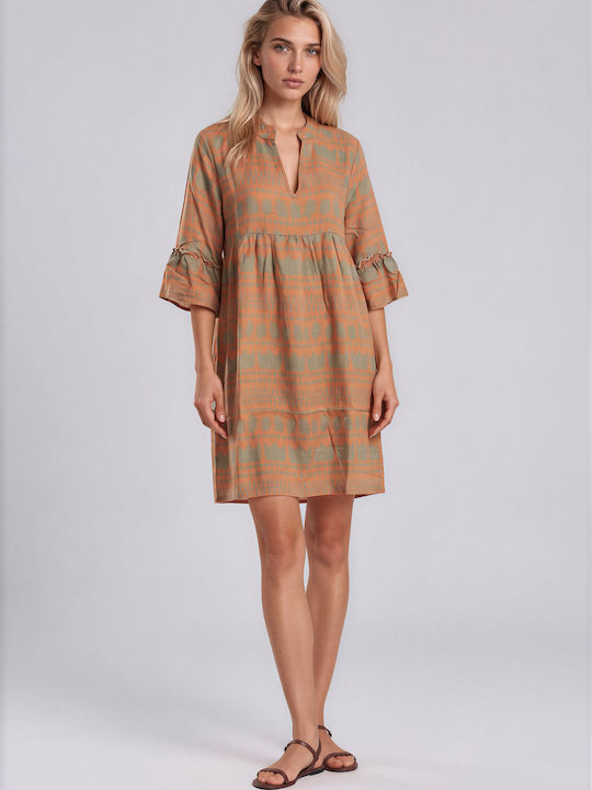 Pink Label Women's Mini Caftan Beachwear Orange