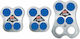 Racing Boy Car Pedal Set Universal Blue 3pcs