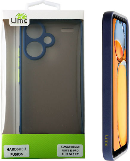 Lime Hardshell Fusion Full Camera Protection Back Cover Πλαστικό / Σιλικόνης Μπλε (Redmi Note 13 Pro+)
