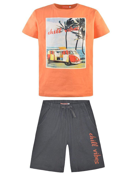 Energiers Kids Set with Shorts Summer 2pcs Gray