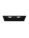 Gekas Rectangle Recessed Spot with Socket GU10 Black 21x11cm. 1pcs