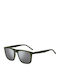 Boss Men's Sunglasses with Green Plastic Frame and Gray Lens HG 1304/S 1ED/T4