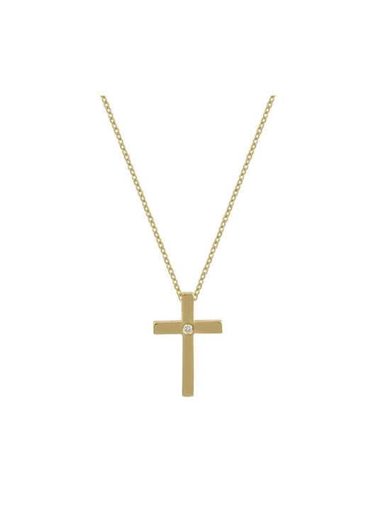 Gold Kreuz 14K mit Kette