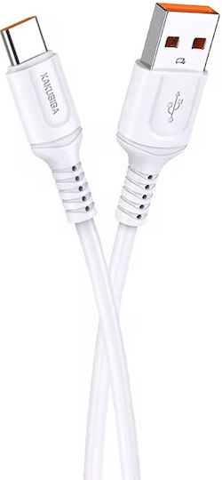 Kakusiga USB 2.0 Cable USB-C male - USB-A 15W Λευκό 1m KSC-805-C-WH