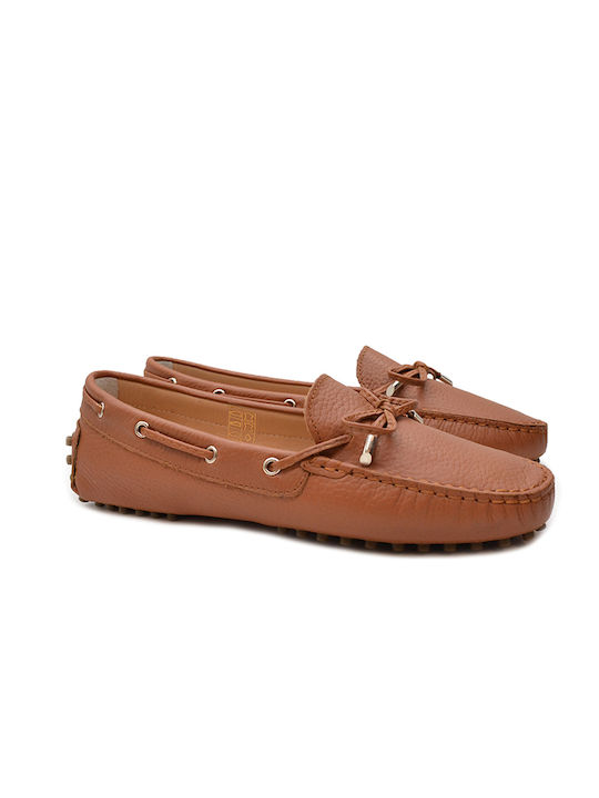 Hawkins Premium 6026 Leather Women's Moccasins in Tabac Brown Color
