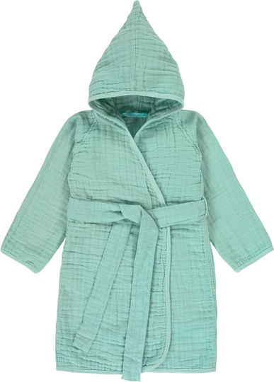 Laessig Kids Bathrobe Green with Hood