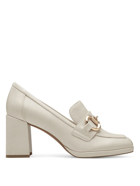 Marco Tozzi Synthetic Leather Beige High Heels