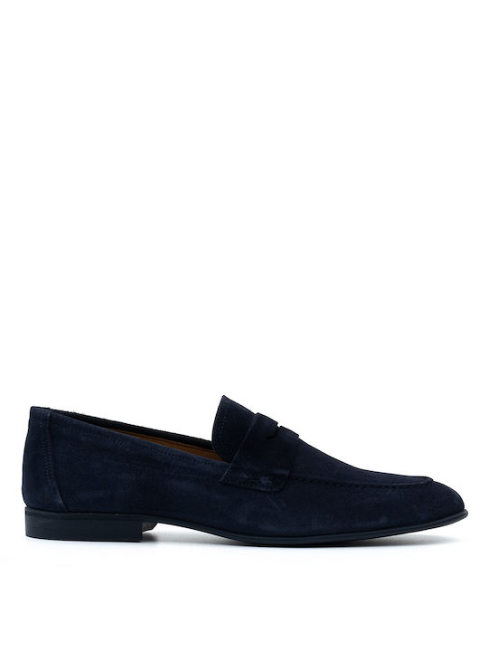 Philippe Lang Men's Suede Moccasins Blue