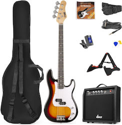 MAX SOBAS068 Chitară Electrică Stratocaster Cu Manșetă Albă