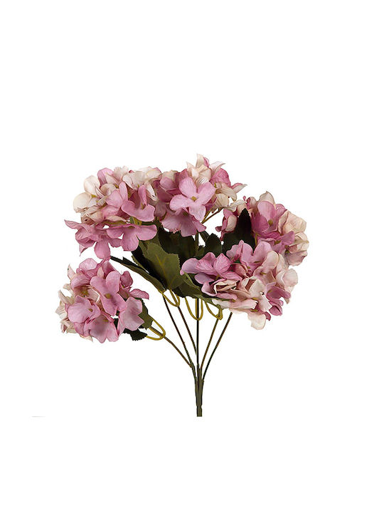 Zaros Bouquet of Artificial Flowers Hydrangea Pink 5pcs