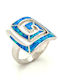 Drandakis Ring with Stones made of Silver