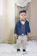 Stova Bambini Boys Baptism Suit with Vest 7pcs Blue
