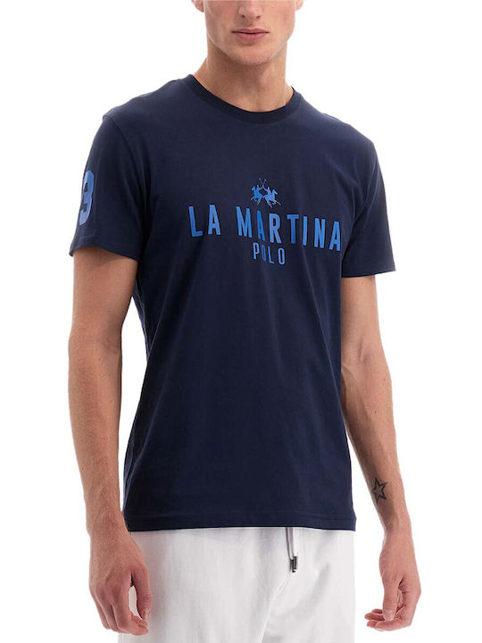 La Martina Ανδρικό T-shirt Κοντομάνικο Navy Μπλε