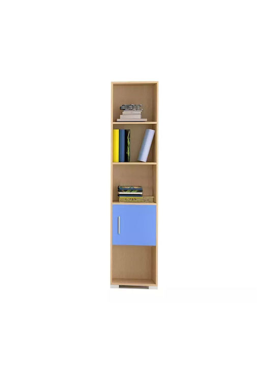 Kids Wooden Bookcase Light Blue 39x30x179cm