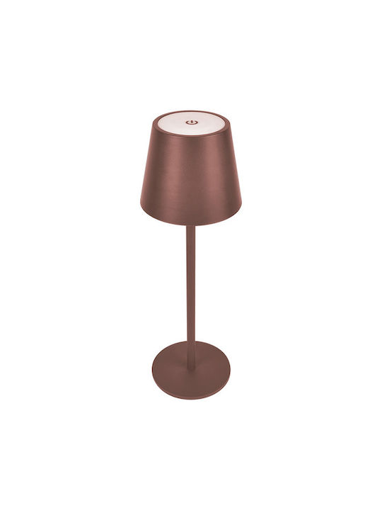 Elmark Metall Tischlampe LED mit Kupfer Schirm und Basis