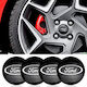 Ford Wheel Center Caps Ford with 56mm Internal Diameter Black 4pcs