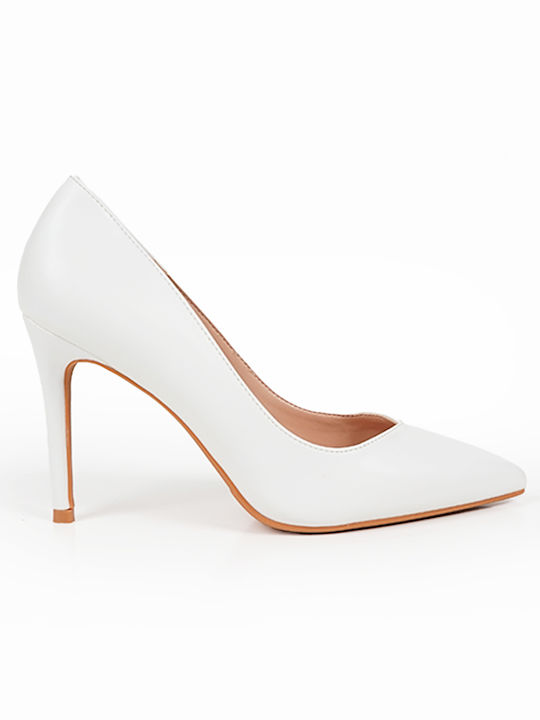 Piazza Shoes Pointed Toe White Heels