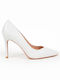 Piazza Shoes Pointed Toe White Heels