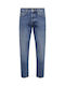 Ανδρικό Παντελόνι Τζιν Cropped με Loose Tapered Εφαρμογή Denim