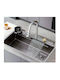 Domistyle Ένθετος Νεροχύτης Inox Μ75xΠ46cm Μαύρος
