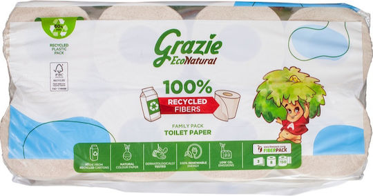 Grazie Natural Χαρτί Υγείας 8 Ρολά 3 Φύλλων