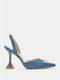 Luigi Pointed Toe Blue Heels