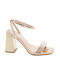 Ideal Shoes Piele sintetică Women's Sandals Aur with High Heel