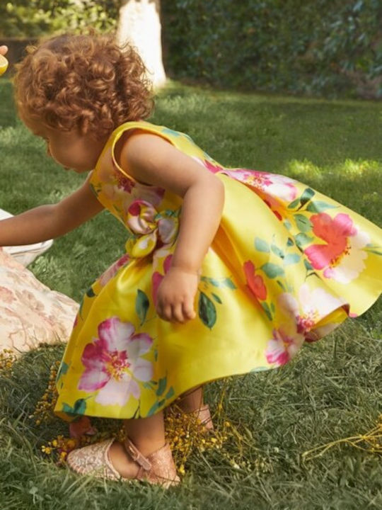 Abel & Lula Παιδικό Φόρεμα Floral Κιτρινο