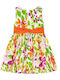 Children's Dress Sleeveless Satin Floral Multicolour
