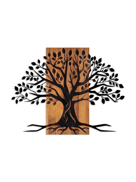 Wallity 3D Mixed Art Willow Black Wooden Wall Decor 80x58cm