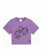 Παιδικό T-shirt Μωβ Graphic