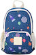 Estia Kid Backpack School Bag Backpack Kindergarten Cosmic Voyagers with Water Bottle Holder 6Liters