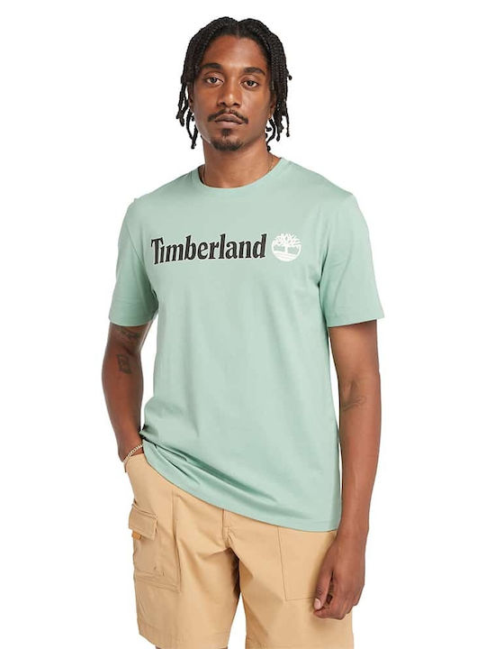 Timberland Linear Bluza Bărbătească cu Mânecă Scurtă Green